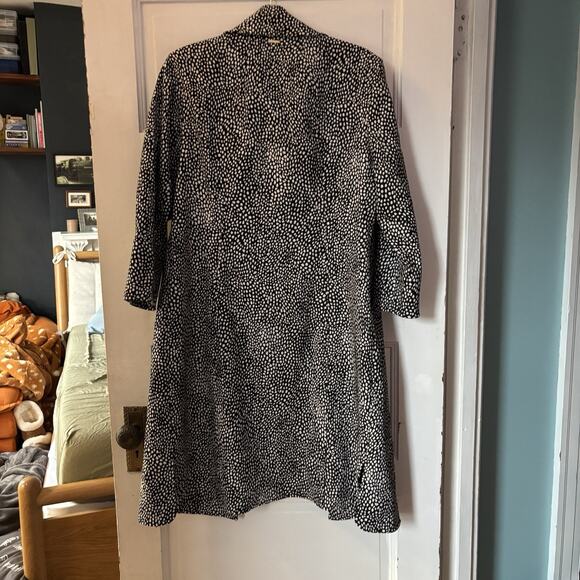 Animal Print Anne Klein jacquard Coat Size Large KIssing Topper - Picture 5 of 5